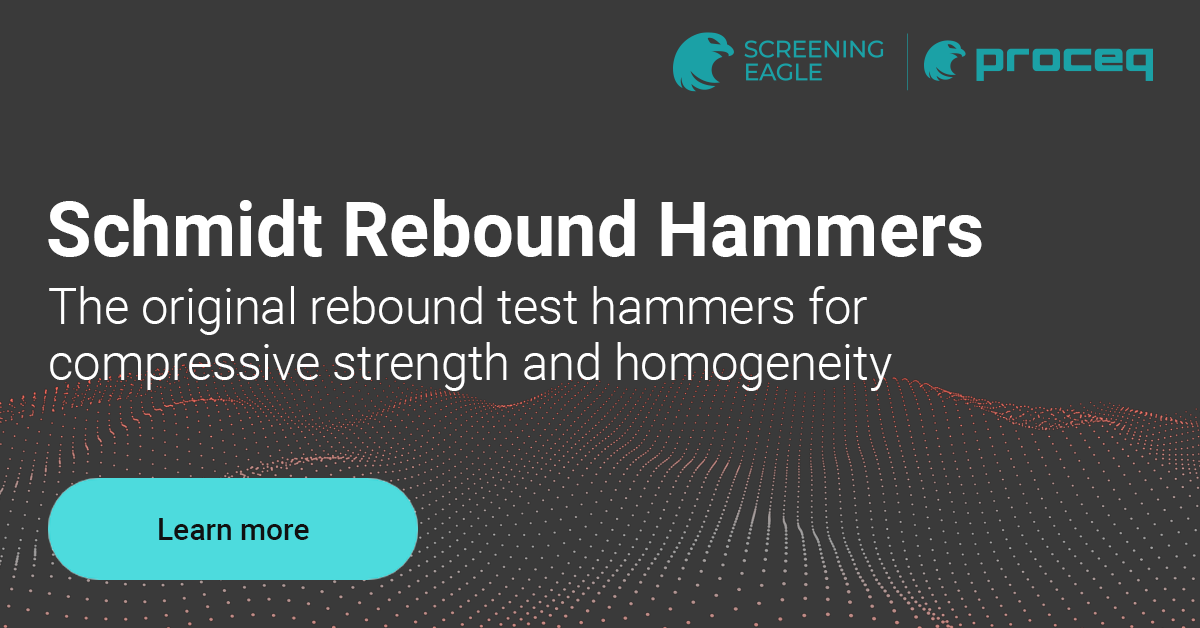 Schmidt rebound hammers for concrete strength and rock testing