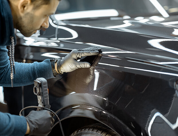 Automotive paint finish inspection gloss meter