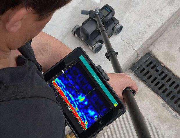 Concrete deterioration map Proceq ground penetrating radar