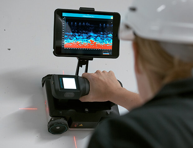 Object and rebar detection in concrete Proceq GPR