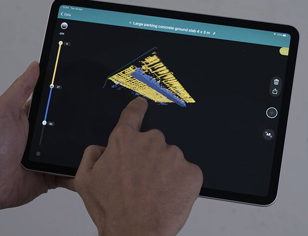 Object and rebar detection in concrete Proceq GPR