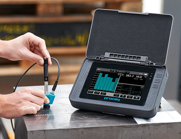 Portable hardness testing Equotip Leeb method